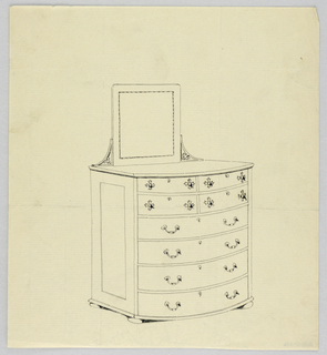 Drawing, Design for Highboy and Chest