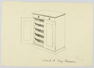 Drawing, Design for Highboy and Chest