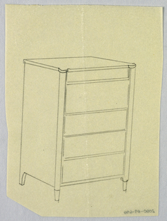 Drawing, Design for Highboy and Chest