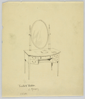 Drawing, Design for Toilet Table