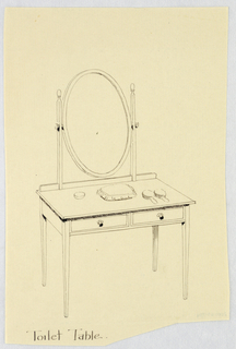 Drawing, Design for Toilet Table