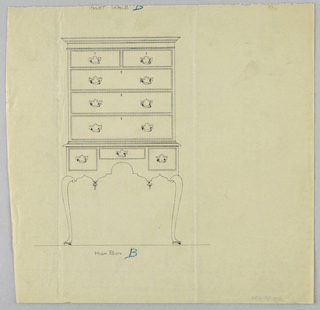 Drawing, Design for Highboy and Chest