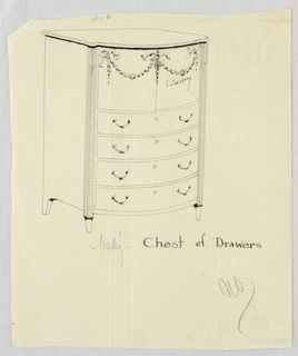 Drawing, Design for Highboy and Chest