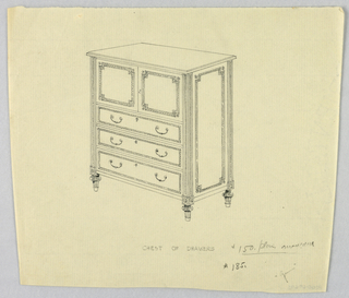 Drawing, Design for Highboy and Chest
