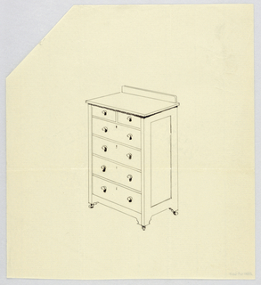 Drawing, Design for Highboy and Chest