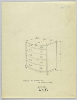 Drawing, Design for Highboy and Chest