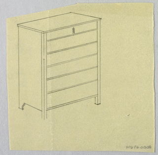 Drawing, Design for Highboy and Chest