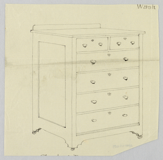 Drawing, Design for Highboy and Chest