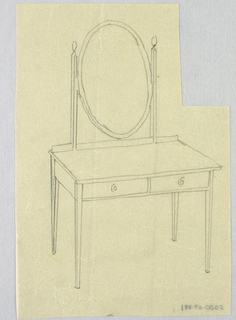 Drawing, Design for Toilet Table