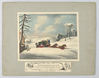Print, Optical TOy: "The London Mail Obstructed by a Snowdrift" (Spooner's Protean Views, no. 16)