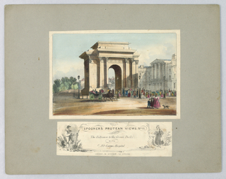 Print, Optical Toy: "The Entrance to Green Park" (Spooner's Protean Views, no. 11)