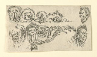 Print, Plate from Frises, Feuillages et Grotesques (Friezes, Foliage and Grotesques)