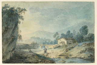 Drawing, Mountainous Landscape