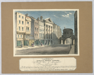 Print, Optical Toy: "Temple Bar by Moonlight" (Morgan's Improved Protean Scenery, no. 10)