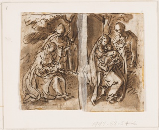 Drawing, Design for plate 10 [verso]