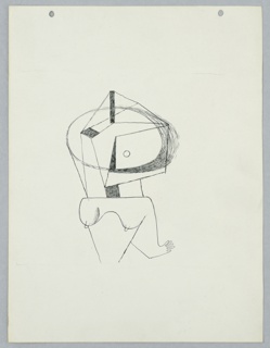 Drawing, Study of an Abstract Figural Bust