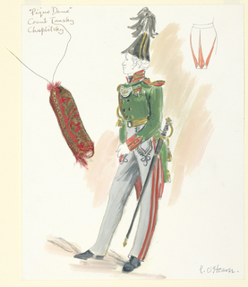 Painting, Costume Design: Count Tomsky Chaplitsky, for Pique Dame