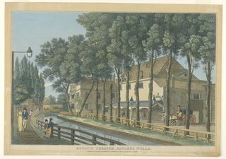 Print, Exterior View of the Aquatic Theater, Sadler's Wells, London