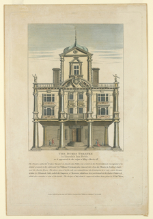 Print, Exterior of the Duke's Theater, Dorset Gardens, London, After a 17th Century Book Illustration