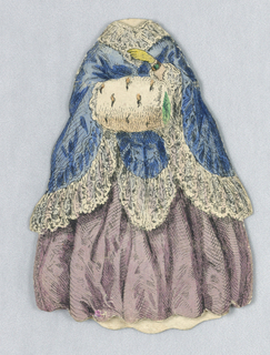 Paper Doll Costume, Paper Doll Costume with Muff and Blue Cloak