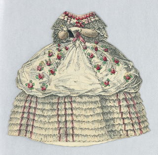 Paper Doll Costume, Paper Doll Costume in White with Red Roses
