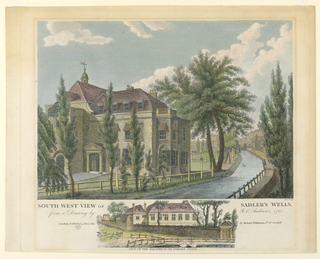 Print, Exterior View of The Sadler's Wells Theater from the Southwest