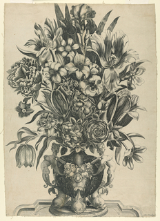 Print, Flowers in a Vase