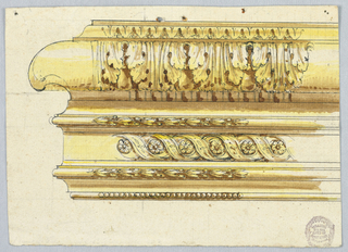 Drawing, Elevation of an Entablature