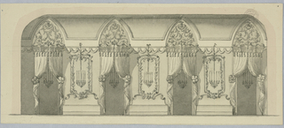 Drawing, Elevation of a Salon