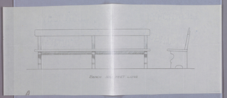 Drawing, Design for Stuffed Sofa/Hall Seat