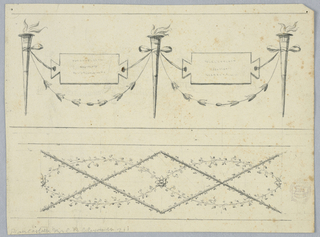 Drawing, Design for a  Two Friezes