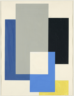 Drawing, Study for an Abstract Composition with Rectangles