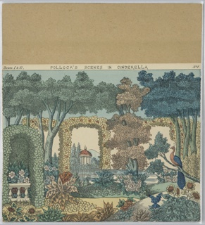 Print, Scenes in Cinderella, Garden, Scenes 1 and 10