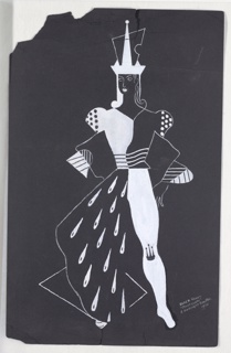 Drawing, Costume Design: Black Queen, for "Checkmate"