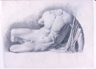Drawing, Academic Study of a Cast of a Classical Nude
