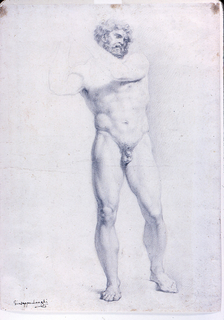 Drawing, Academic Study of a Male Nude