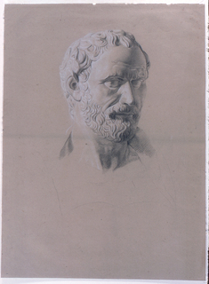 Drawing, Academic Study of a Cast of a Bust of a Roman Senator