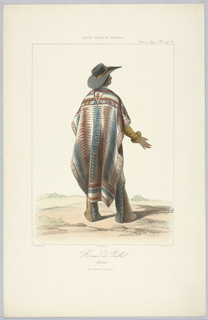 Print, Homme de Puebla, Mexique, from "Galerie Royale de Costumes"