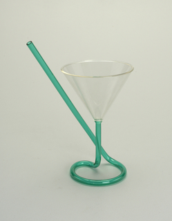 Memphis Cocktail Glass With Straw