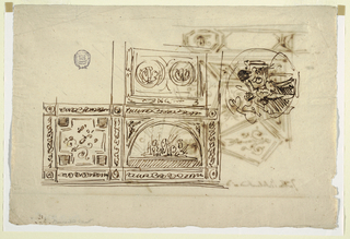 Drawing, Sketches for the Painted Decoration of Ceilings