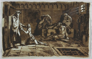 Drawing, Death of Count Ugolino and his Sons
