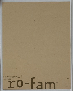 Letterhead, Ro-Fam Stationary