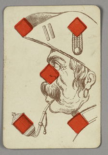 Playing Card, Five of Diamonds