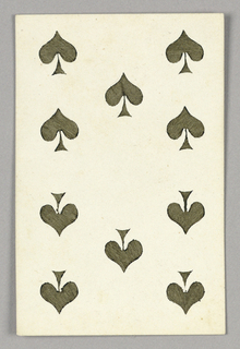 Playing Card, Ten of Spades from Set of "Jeu Imperial–Second Empire–Napoleon III" Playing Cards