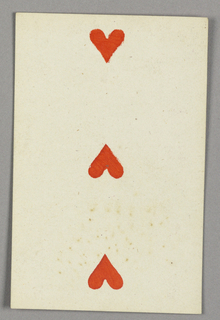 Playing Card, Three of Hearts from Set of "Jeu Imperial–Second Empire–Napoleon III" Playing Cards