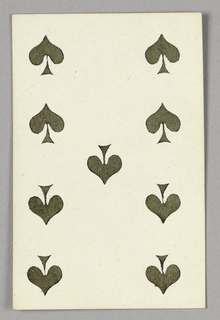 Playing Card, Nine of Spades from Set of "Jeu Imperial–Second Empire–Napoleon III" Playing Cards