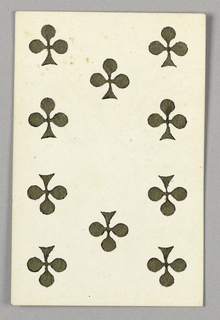 Playing Card, Ten of Clubs from Set of "Jeu Imperial–Second Empire–Napoleon III" Playing Cards