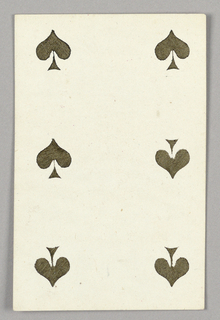 Playing Card, Six of Spades from Set of "Jeu Imperial–Second Empire–Napoleon III" Playing Cards
