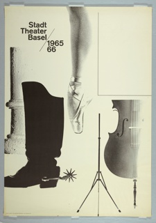 Poster, 1965/66 Stadttheater Basel [Poster for the 1965-66 Season of the City Theater, Basel]