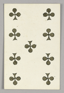 Playing Card, Nine of Clubs from Set of "Jeu Imperial–Second Empire–Napoleon III" Playing Cards